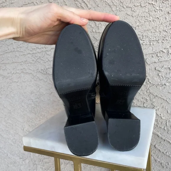 Sezane Black Ankle Boots with Chunky Heel - Picture 12 of 16